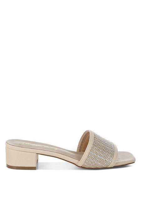 Gisella Raffia Slip On Sandals - Sleekdenim.com