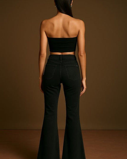 GJG Denim Suede Bell Bottom in Copper - Sleekdenim.com