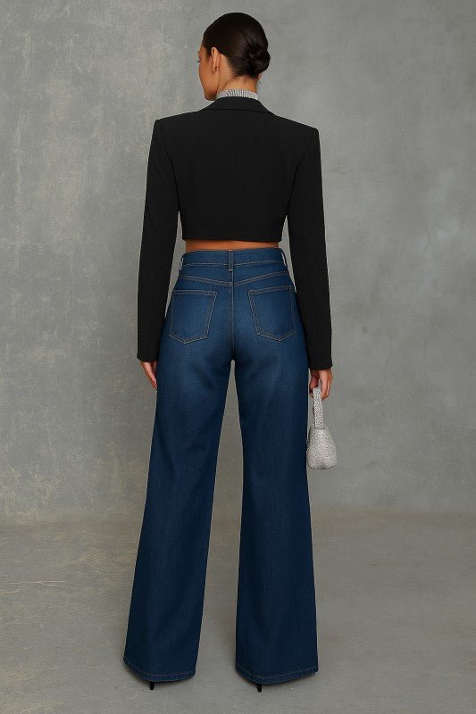GJG Denim Wide Leg Jewel Jeans - Sleekdenim.com