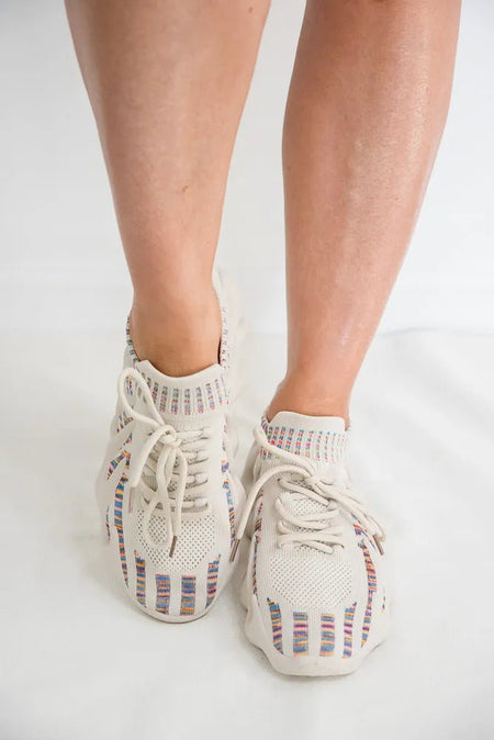 Hipster Sneakers in Nude - Sleekdenim.com