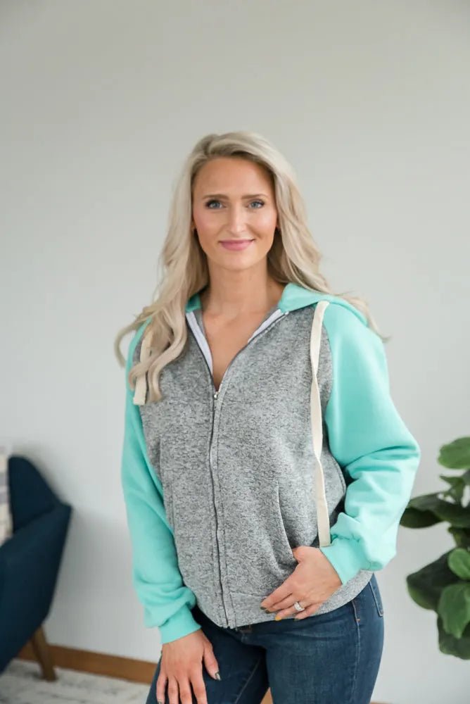 How It's Mint to Be Zip Hoodie - Sleekdenim.com