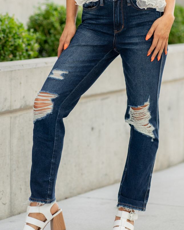 Judy Blue Rigid Magic High Waist Straight Leg Jeans 88819 - Sleekdenim.com