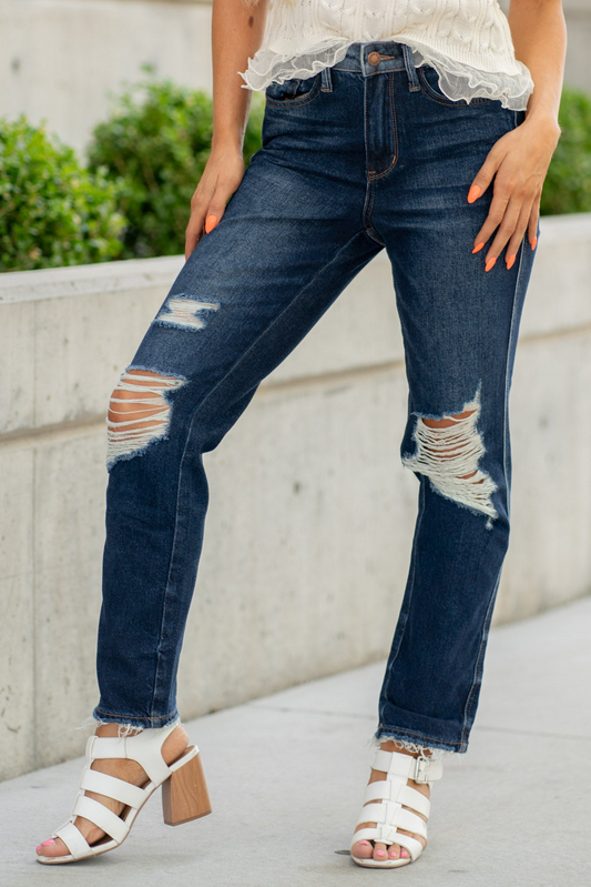 Judy Blue Rigid Magic High Waist Straight Leg Jeans 88819 - Sleekdenim.com