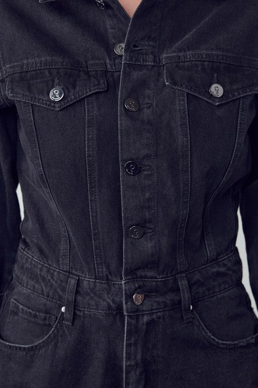 INSANE GENE BALLOON SLEEVE JUMPSUIT - Sleekdenim.com