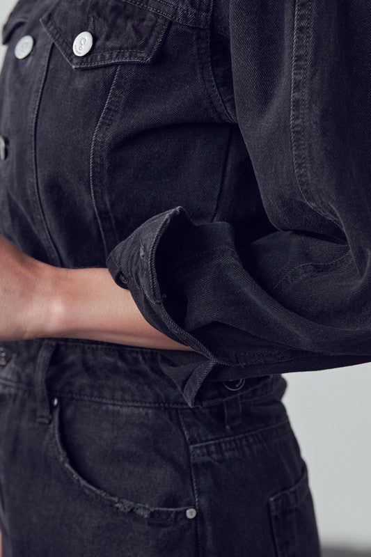 INSANE GENE BALLOON SLEEVE JUMPSUIT - Sleekdenim.com