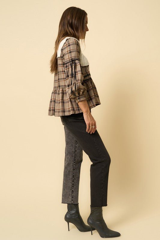 INSANE GENE HIGH RISE CONTRAST WASH TAPERED HEM MOM JEANS  - Sleekdenim.com