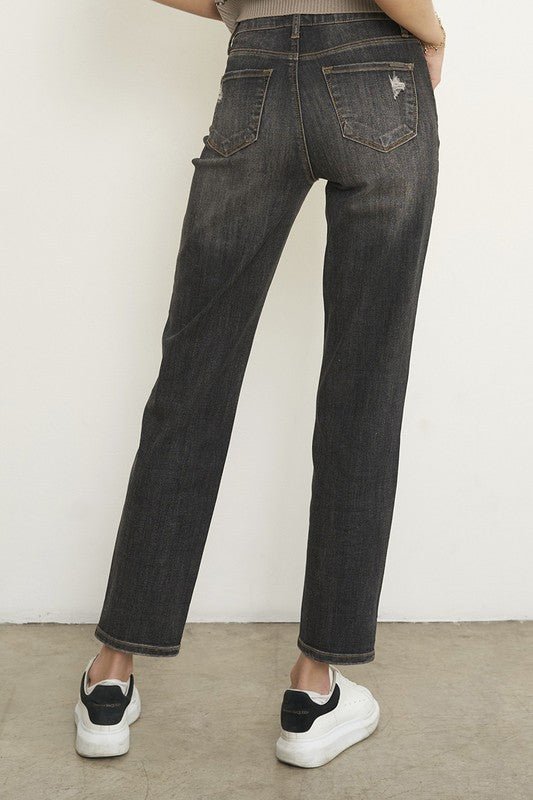 INSANE GENE HIGH RISE GIRLFRIEND JEANS - Sleekdenim.com