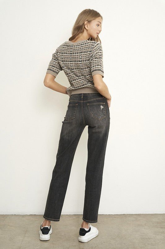 INSANE GENE HIGH RISE GIRLFRIEND JEANS - Sleekdenim.com