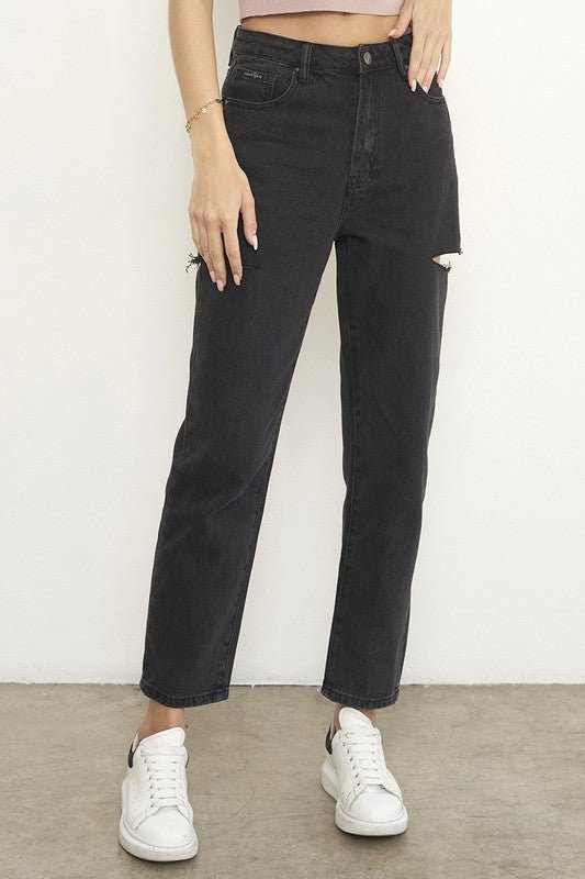 INSANE GENE HIGH RISE LOOSE JEANS - Sleekdenim.com