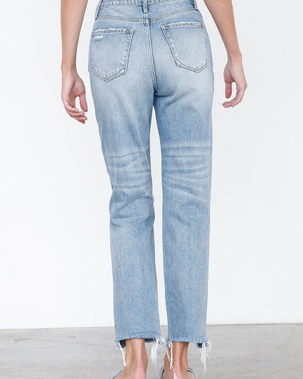 INSANE GENE HIGH RISE MOM JEANS - Sleekdenim.com