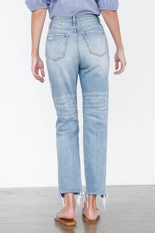 INSANE GENE HIGH RISE MOM JEANS - Sleekdenim.com