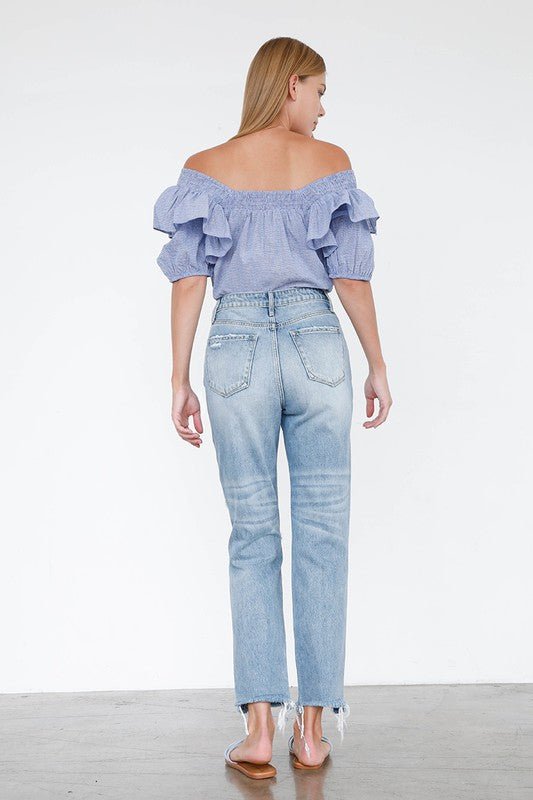 INSANE GENE HIGH RISE MOM JEANS - Sleekdenim.com