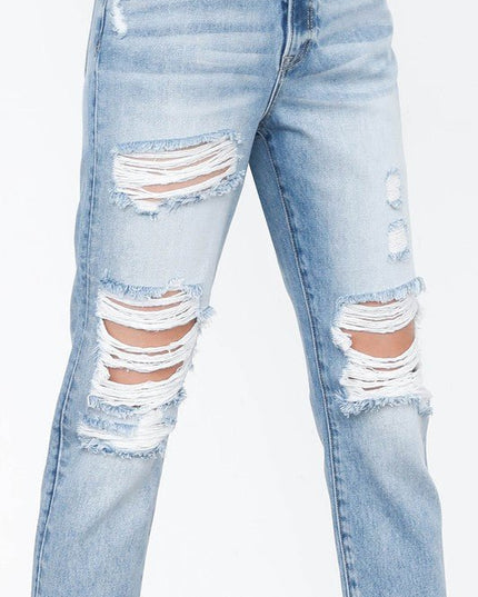 INSANE GENE HIGH RISE MOM JEANS - Sleekdenim.com