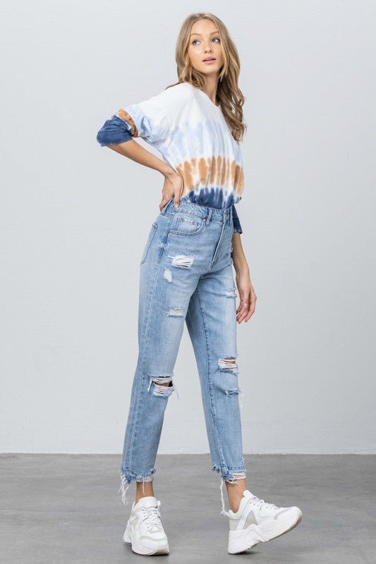 INSANE GENE HIGH RISE PREMIUM GIRLFRIEND JEANS - Sleekdenim.com