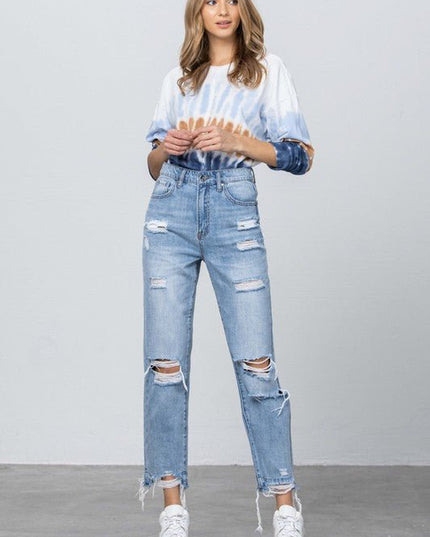 INSANE GENE HIGH RISE PREMIUM GIRLFRIEND JEANS - Sleekdenim.com