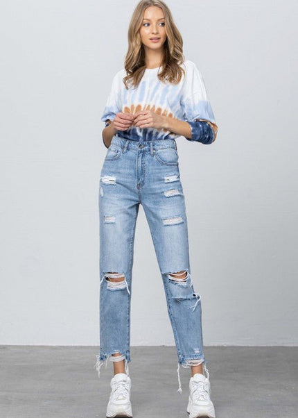 INSANE GENE HIGH RISE PREMIUM GIRLFRIEND JEANS - Sleekdenim.com