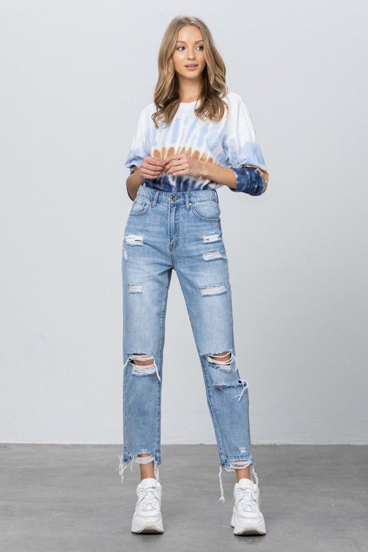 INSANE GENE HIGH RISE PREMIUM GIRLFRIEND JEANS - Sleekdenim.com