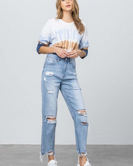 INSANE GENE HIGH RISE PREMIUM GIRLFRIEND JEANS - Sleekdenim.com