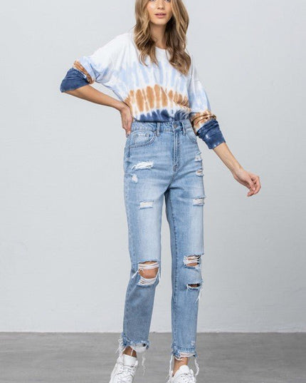 INSANE GENE HIGH RISE PREMIUM GIRLFRIEND JEANS - Sleekdenim.com