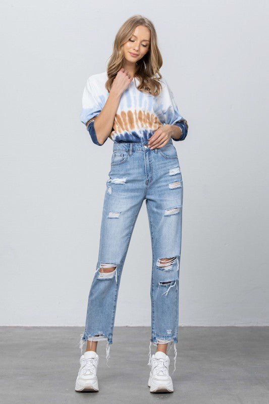 INSANE GENE HIGH RISE PREMIUM GIRLFRIEND JEANS - Sleekdenim.com