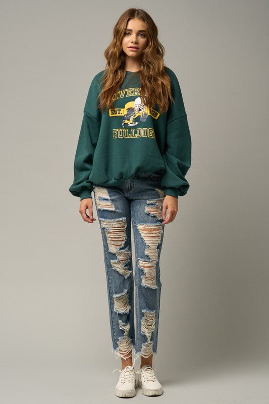 INSANE GENE HIGH RISE PREMIUM HEAVY DISTRESSED STRAIGHT JEANS - Sleekdenim.com