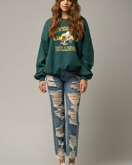 INSANE GENE HIGH RISE PREMIUM HEAVY DISTRESSED STRAIGHT JEANS - Sleekdenim.com