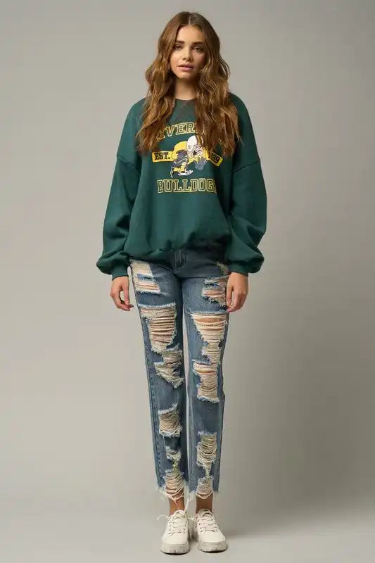 INSANE GENE HIGH RISE PREMIUM HEAVY DISTRESSED STRAIGHT JEANS - Sleekdenim.com