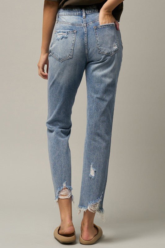 INSANE GENE HIGH RISE PREMIUM STRAIGHT JEANS - Sleekdenim.com