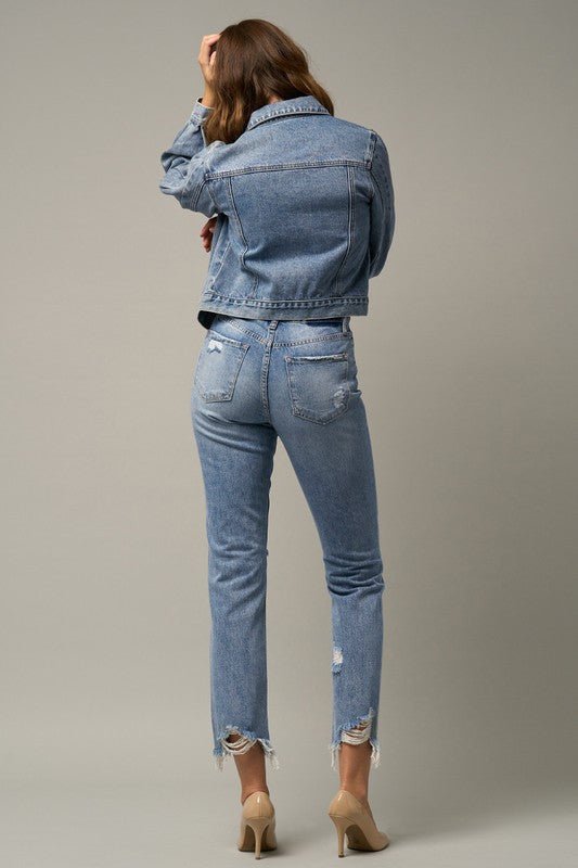 INSANE GENE HIGH RISE PREMIUM STRAIGHT JEANS - Sleekdenim.com