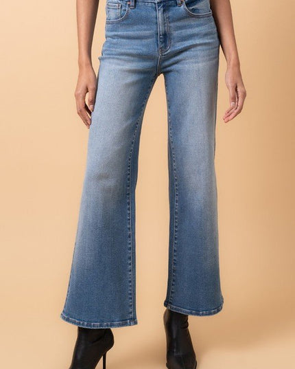 INSANE GENE HIGH RISE RELAXED WIDE LEG JEANS - Sleekdenim.com