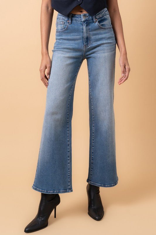 INSANE GENE HIGH RISE RELAXED WIDE LEG JEANS - Sleekdenim.com