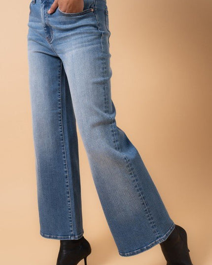 INSANE GENE HIGH RISE RELAXED WIDE LEG JEANS - Sleekdenim.com