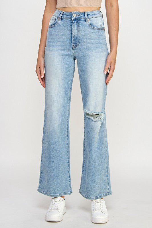 INSANE GENE HIGH RISE RELAXED WIDE LEG JEANS - Sleekdenim.com