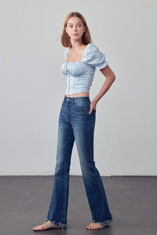 INSANE GENE HIGH RISE SKINNY BOOT FLARE JEANS - Sleekdenim.com