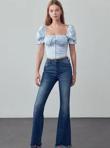 INSANE GENE HIGH RISE SKINNY BOOT FLARE JEANS - Sleekdenim.com