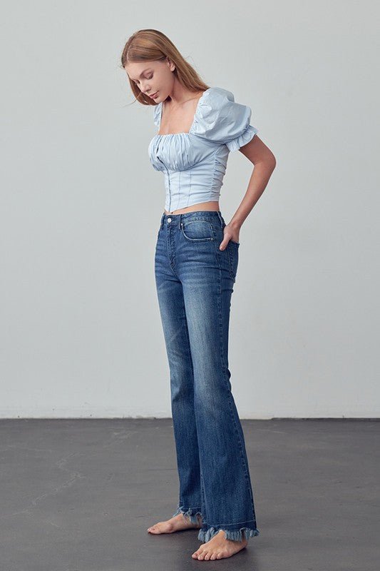 INSANE GENE HIGH RISE SKINNY BOOT FLARE JEANS - Sleekdenim.com
