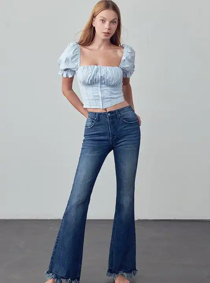 INSANE GENE HIGH RISE SKINNY BOOT FLARE JEANS - Sleekdenim.com