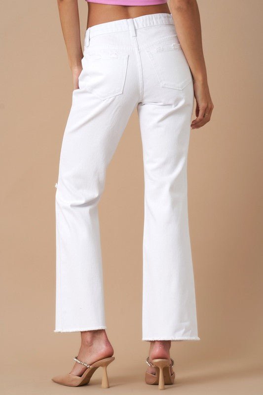 INSANE GENE HIGH RISE SLIM FIT STRAIGHT LEG JEANS - Sleekdenim.com
