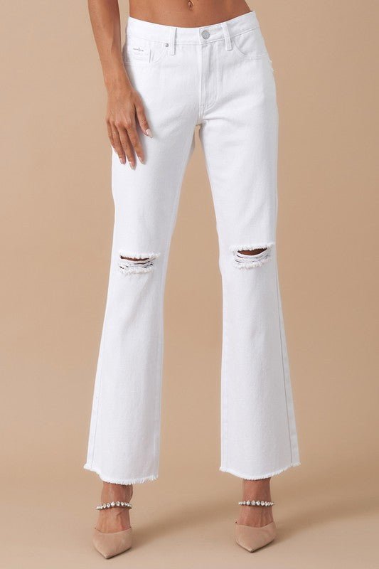 INSANE GENE HIGH RISE SLIM FIT STRAIGHT LEG JEANS - Sleekdenim.com