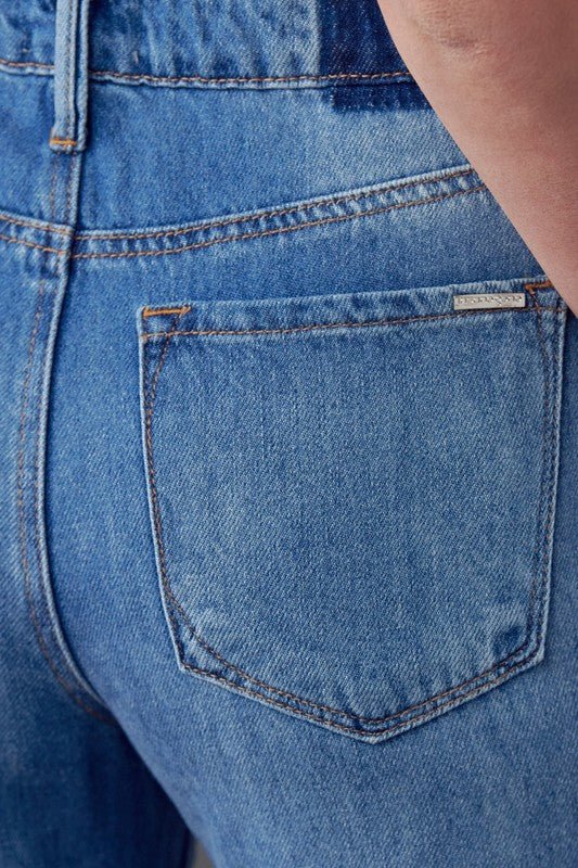 INSANE GENE HIGH RISE STRAIGHT LEG ANKLE LENGTH JEANS - Sleekdenim.com