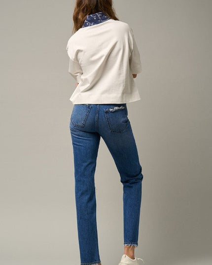 INSANE GENE HIGH RISE STRAIGHT LEG JEANS - Sleekdenim.com