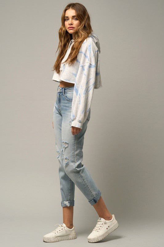 INSANE GENE HIGH RISE STRETCH PREMIUM ANKLE LENGTH GIRLFRIEND JEANS - Sleekdenim.com