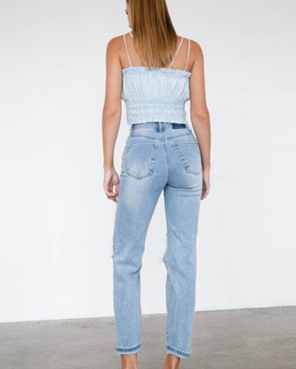 INSANE GENE HIGH WAIST MOM JEANS - Sleekdenim.com