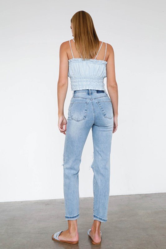 INSANE GENE HIGH WAIST MOM JEANS - Sleekdenim.com