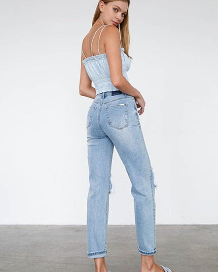 INSANE GENE HIGH WAIST MOM JEANS - Sleekdenim.com