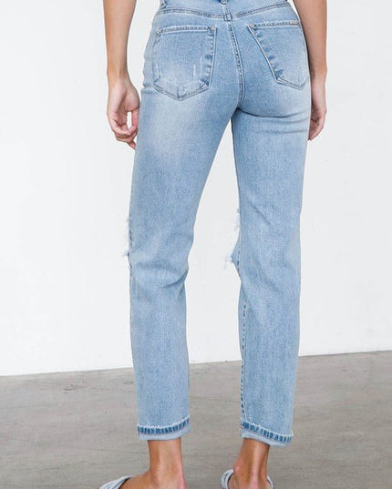INSANE GENE HIGH WAIST MOM JEANS - Sleekdenim.com