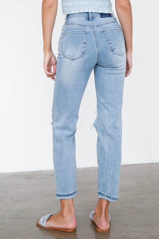 INSANE GENE HIGH WAIST MOM JEANS - Sleekdenim.com