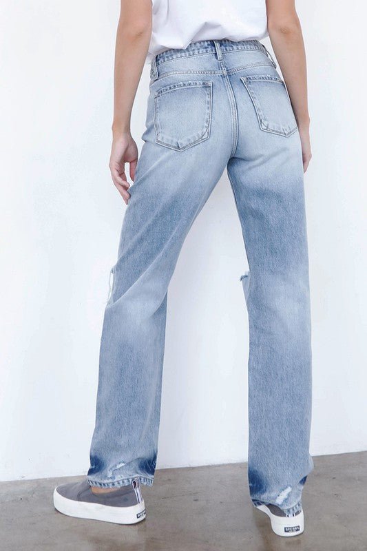 INSANE GENE HIGH WAISTED LOOSE FIT STRAIGHT LEG JEANS - Sleekdenim.com