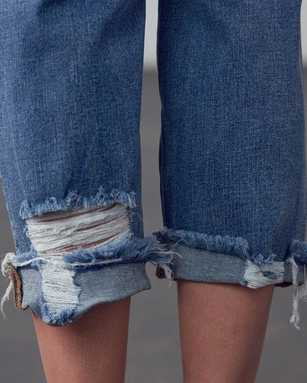 INSANE GENE MID - RISE ANKLE LENGTH BOYFRIEND JEANS - Sleekdenim.com