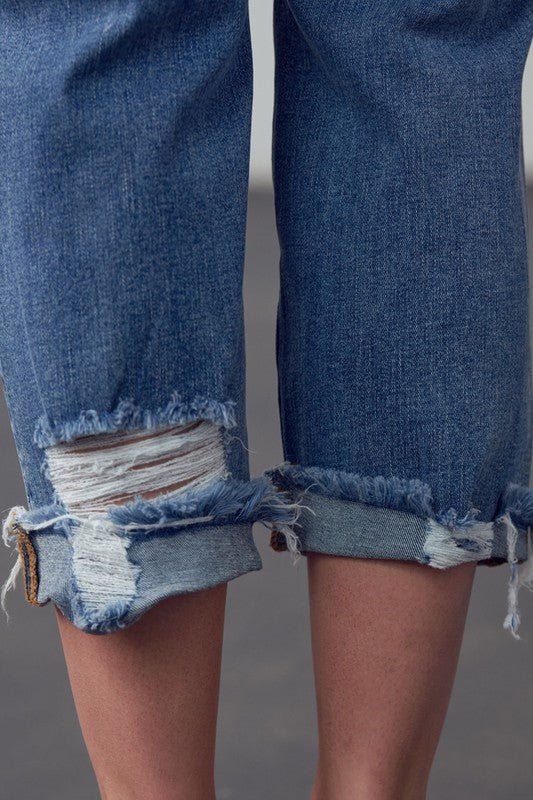 INSANE GENE MID - RISE ANKLE LENGTH BOYFRIEND JEANS - Sleekdenim.com